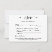 1 Fotomaaltijdopties Song Verzoek om Eenvoudig huw RSVP Kaartje (Voorkant)