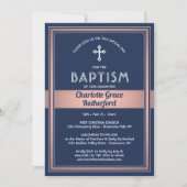 1 Fotomeisje Baptism Uitnodiging geboorte aankondi (Voorkant)