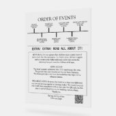 1 Fotominimalistisch Elegant Script Trouwprogramma Acryl Bord (Hoek)