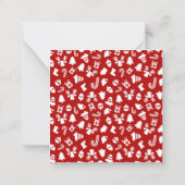 1 foto's Vrolijk Kerstrood gezin Notitiekaartje (Achterkant)