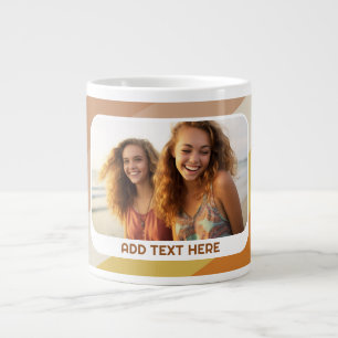 1 Fotosamenstelling - tekst - Retro strepen warme  Grote Koffiekop