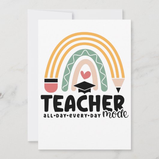 1- Funny Teacher Mode Teaching Gift for Teacher Bedankkaart (Voorkant)