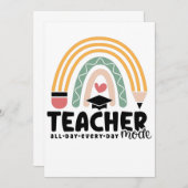 1- Funny Teacher Mode Teaching Gift for Teacher Bedankkaart (Voorkant / Achterkant)