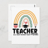 1- Funny Teacher Mode Teaching Gift for Teacher Briefkaart (Voorkant / Achterkant)