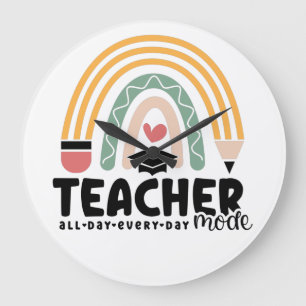 1- Funny Teacher Mode Teaching Gift for Teacher Grote Klok