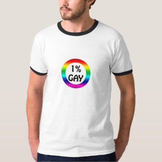 1% Gay Rainbow van PercentGay.com T-shirt