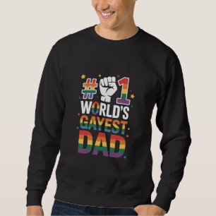 #1 Gayest Dad Funny Vaderdag LGBT Trui