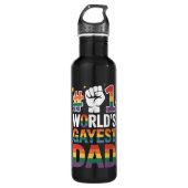 #1 Gayest Dad Funny Vaderdag LGBT Waterfles (Voorkant)