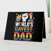 #1 Gayste Papa ter Wereld Grappige Vaderdag LGBT  Kaart (Voorkant)