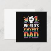 #1 Gayste Papa ter Wereld Grappige Vaderdag LGBT Kaart (Voorkant / Achterkant)
