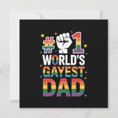 #1 Gayste Papa ter Wereld Grappige Vaderdag LGBT Kaart (Voorkant)