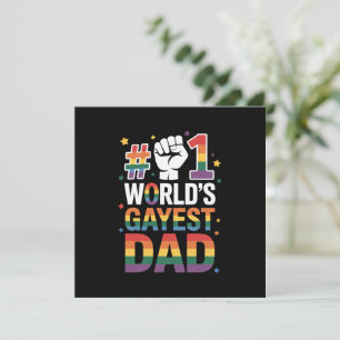 #1 Gayste Papa ter Wereld Grappige Vaderdag LGBT Kaart