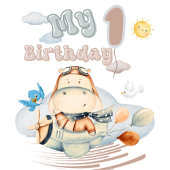 1.Geburtstag Baby T-Shirt mit niedlchem Design 