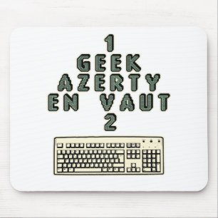 1 GEEK AZERY waard 2 - WoordspellenT Muismat