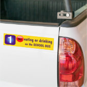 1 Geen eten of drink op de BUS Bumpersticker (Op Truck)