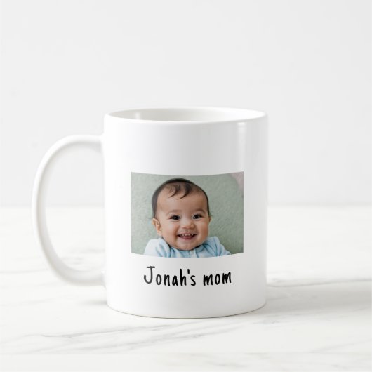 1 Gepersonaliseerde Baby Foto Koffie Mok 11 oz - 1 (Links)