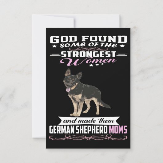 1 German Shepherd Mom God Found Some Of Strongest  Save The Date (Voorkant)
