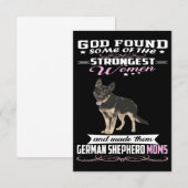 1 German Shepherd Mom God Found Some Of Strongest  Save The Date (Voorkant / Achterkant)