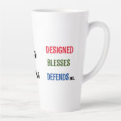 " 1 GOD 1 KONING GOD HEEFT MIJ ONTWORPEN" Collecti Latte Mok (Rechts)