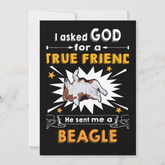 1 God gevraagd - Echte vriend - Een Beagle Feestdagenkaart
