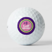 #1 Golf Mam - Moederdag Golf Balls Golfballen (Voorkant)
