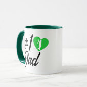 #1 Golfer Dad Mok - Vaderdag Coffee Gift (Voorkant links)