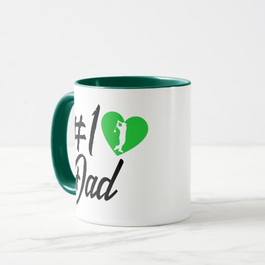 #1 Golfer Dad Mok - Vaderdag Coffee Gift (Voorkant links)