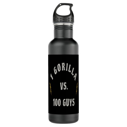 1 Gorilla vs. 100 Guys Waterfles (Voorkant)