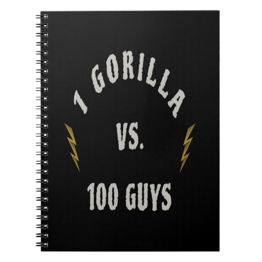 1 Gorilla vs. 100 Mannen Notitieboek (Voorkant)