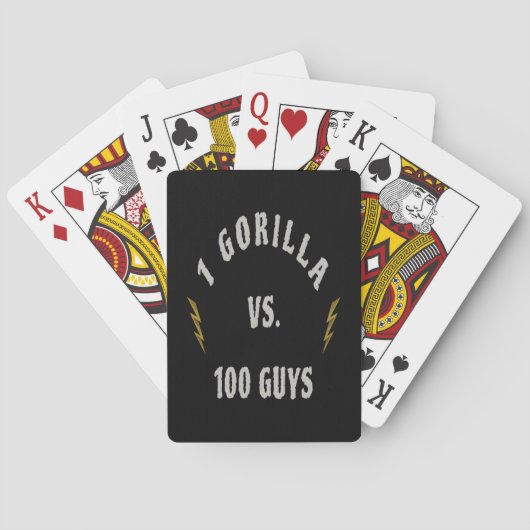 1 Gorilla vs. 100 Mannen Pokerkaarten (Achterkant)