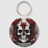 1. "Gotische schedel Sleutelhanger: Ontgrendel je Sleutelhanger (Voorkant)