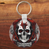 1. "Gotische schedel Sleutelhanger: Ontgrendel je Sleutelhanger (Achterkant)