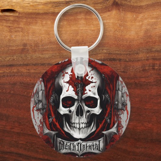 1. "Gotische schedel Sleutelhanger: Ontgrendel je Sleutelhanger (Achterkant)