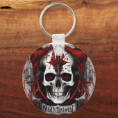 1. "Gotische schedel Sleutelhanger: Ontgrendel je Sleutelhanger (Voorkant)