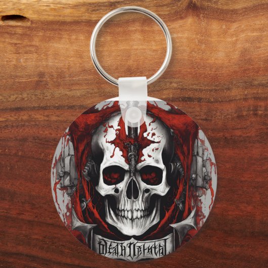 1. "Gotische schedel Sleutelhanger: Ontgrendel je Sleutelhanger (Voorkant)