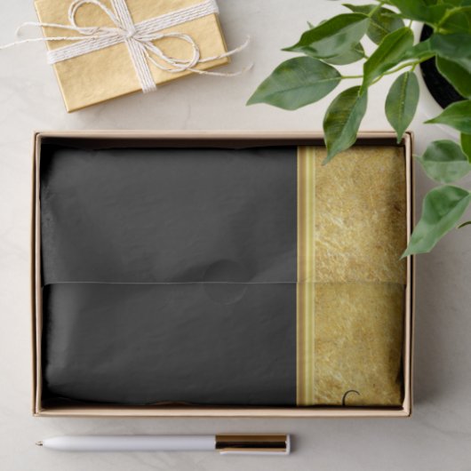 1 gouden lijsten paarden tissuepapier (Geschenk)