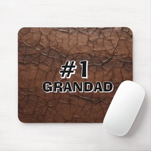 #1 Grandad Leather-look Muismat (Met muis)