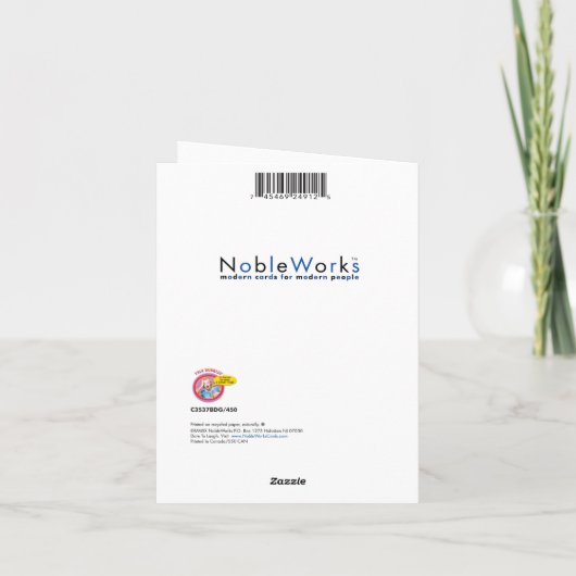 1 Grappige Gelukkige Verjaardag - Bijpassende Alib Feestdagen Kaart (Achterkant)