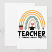 1- Grappige leraar modus lesgeven cadeau voor lera Kaart (Voorkant / Achterkant)