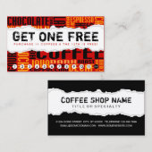 1 gratis COFFEE ophalen Klantenkaartje (Voorkant / Achterkant)