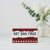 1 gratis HAMBURGER Klantenkaartje (Staand voorkant)