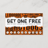 1 gratis HOT DOG Klantenkaartje (Voorkant)