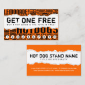 1 gratis HOT DOG krijgen Klantenkaartje (Voorkant / Achterkant)