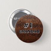 #1 Grootvaders Leerlook Ronde Button 5,7 Cm (Voorkant /achterkant)