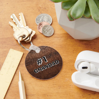 #1 Grootvaders Leerlook Sleutelhanger