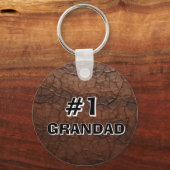#1 Grootvaders Leerlook Sleutelhanger (Voorkant)