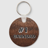 #1 Grootvaders Leerlook Sleutelhanger (Achterkant)