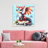 #1 Grote Oog Draak Canvas Afdruk (Insitu (Woonkamer))