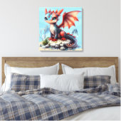 #1 Grote Oog Draak Canvas Afdruk (Insitu (Slaapkamer))