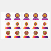 #1.Happy Diwali het lichtfestival van India Labels (Vel)